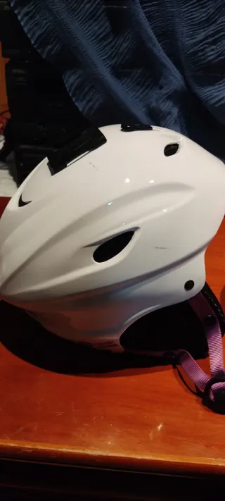 Dos Cascos de esquí rosa talla M y blanco talla L