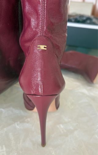 Botas altas Elisabetta Franchi burdeos