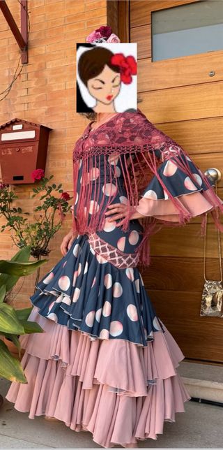 Traje de flamenca original lunares