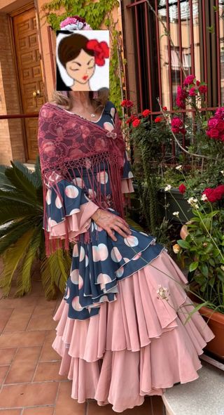 Traje de flamenca original lunares