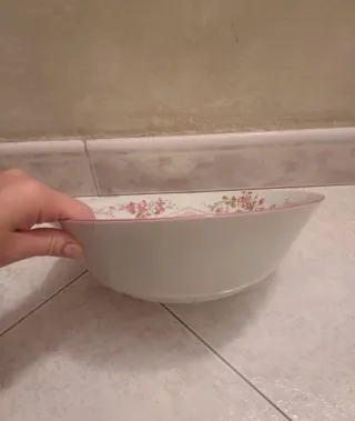 Insalatiera/portafrutta in ceramica floreale