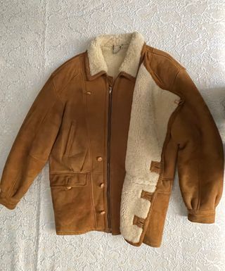 Montone Uomo Vera Pelle Marrone