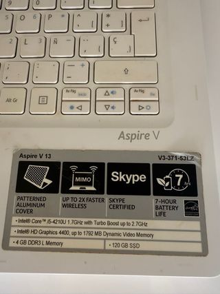 Portátil Acer Aspire