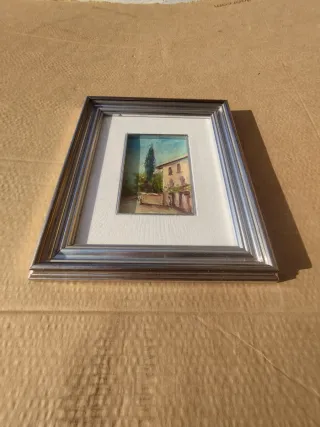 Quadro con cornice argento