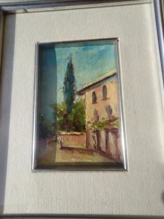 Quadro con cornice argento