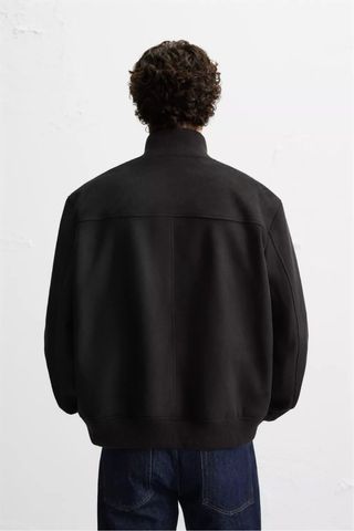 ZARA - Cazadora efecto ante regular fit.