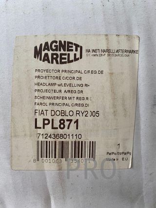 Faro Fiat doblo LPL871 nuevo