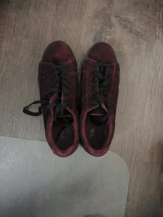 Zapatillas granates terciopelo