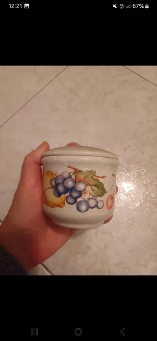 Set 2 tazzine con zuccheriera vintage