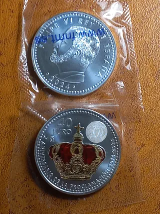Moneda Conmemorativa Plata Felipe VI Rey España