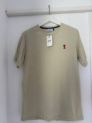 Camiseta Ami Paris Beige Hombre