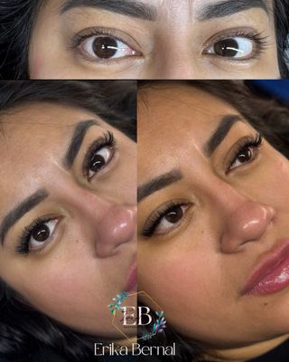 acrílico y pestañas