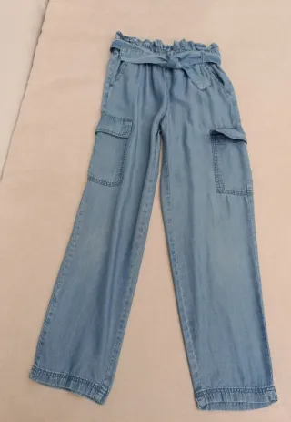 Pantalón vaquero fino niña T 9-10