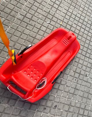 2 Trineo infantil rojo y azul