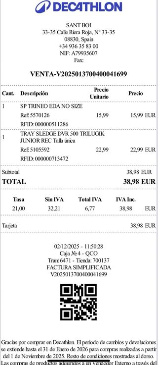 2 Trineo infantil rojo y azul