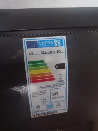 Televisión LG Negra 32 pulgadas smartv