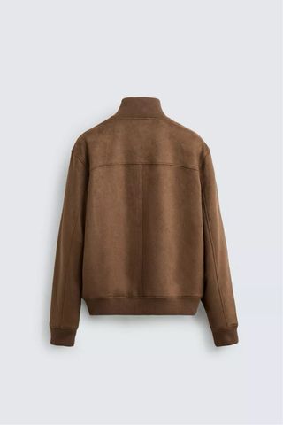 ZARA - Cazadora efecto ante regular fit