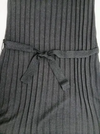 Vestido fiesta Amichi negro plateado T. L - XL