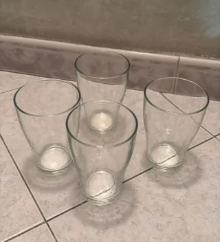 Set 4 Bicchieri Vetro Ikea