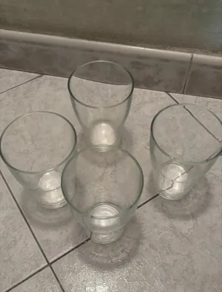 Set 4 Bicchieri Vetro Ikea