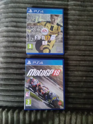 Lote 2 Videojuegos PS4: FIFA 17 y MotoGP 18