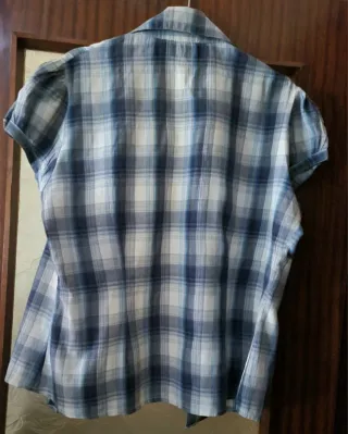 Camisa Andyus cuadros azul y blanco Talla L