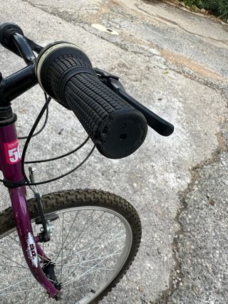 Bicicleta Morada y Blanca