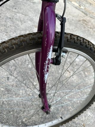 Bicicleta Morada y Blanca