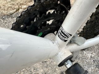 Bicicleta Morada y Blanca