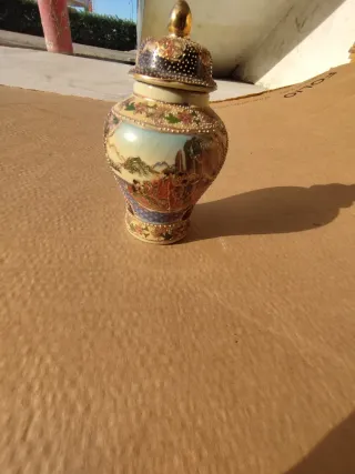 Vaso Giapponese Vintage Decorato