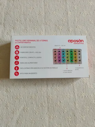 Pastillero Semanal Aposán 28 Compartimentos