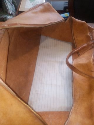 Bolsa de viaje de cuero argentino