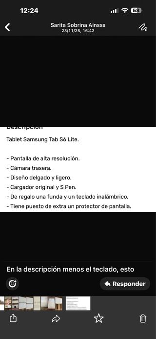 Tablet Samsung s6 lite