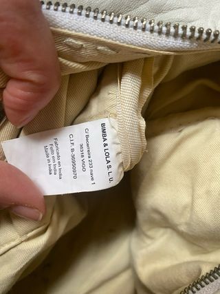 Bolso Bimba y Lola piel 100% cordero – blanco –