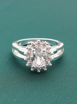 Anillo Plata Ley 925 Circonitas Talla 14