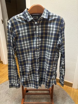 Camisa Tommy Jeans Cuadros Slim Fit Talla L