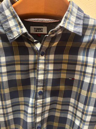 Camisa Tommy Jeans Cuadros Slim Fit Talla L
