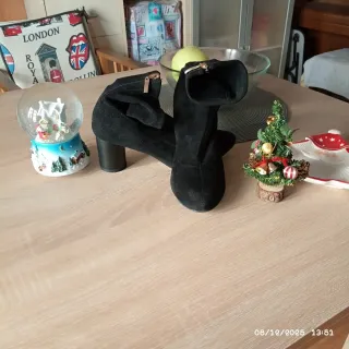 Botines de tacón negros mujer