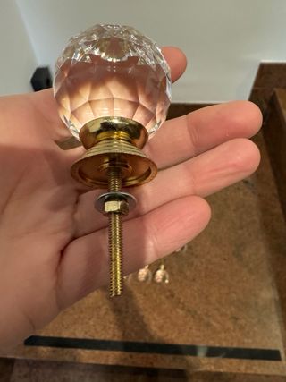 Tiradores de cristal y metal para armario