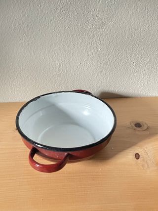 Pentolino vintage in metallo smaltato