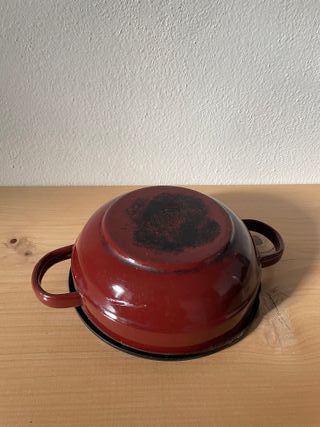 Pentolino vintage in metallo smaltato