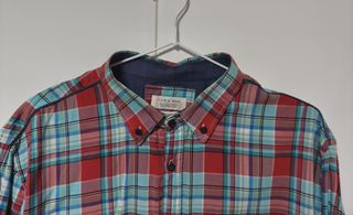 Camisa Zara cuadros hombre manga larga