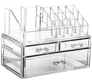 Organizador Maquillaje Transparente 3 Cajones