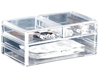 Organizador Maquillaje Transparente 3 Cajones