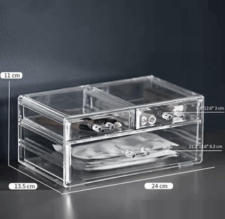 Organizador Maquillaje Transparente 3 Cajones