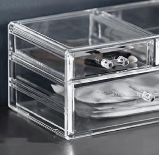 Organizador Maquillaje Transparente 3 Cajones