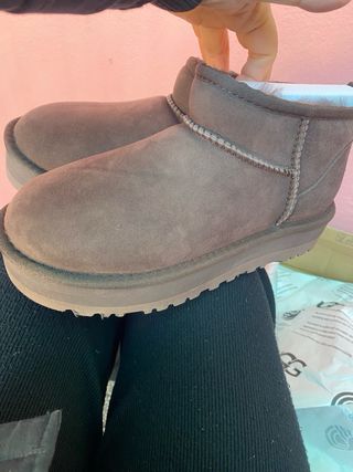 Stivali UGG Choco Brown con Plateau ultra mini