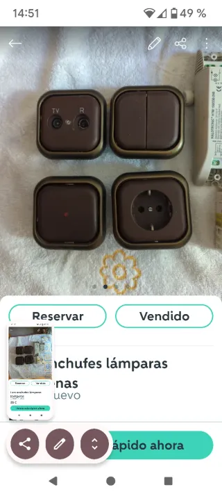 Ocasión Lote mecanismos variados y halógena