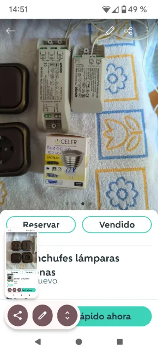 Ocasión Lote mecanismos variados y halógena