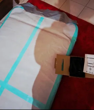 Tappeto ginnastica Airtrack con pompa per gonfiarl